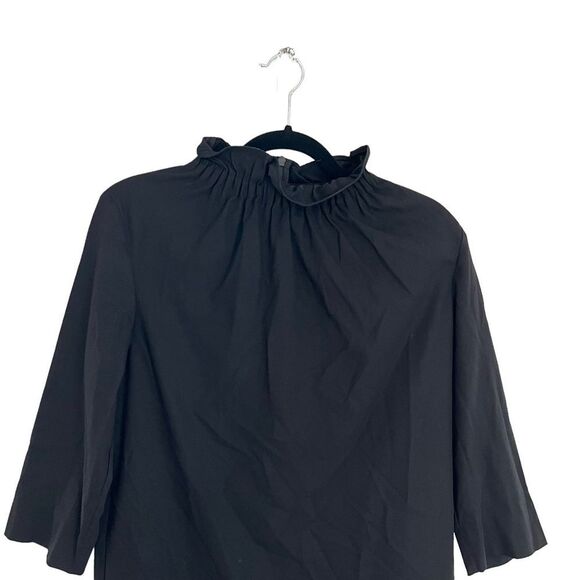 COS Mock Neck Half Sleeve Feather Hem Dress 6 - Picture 3 of 11